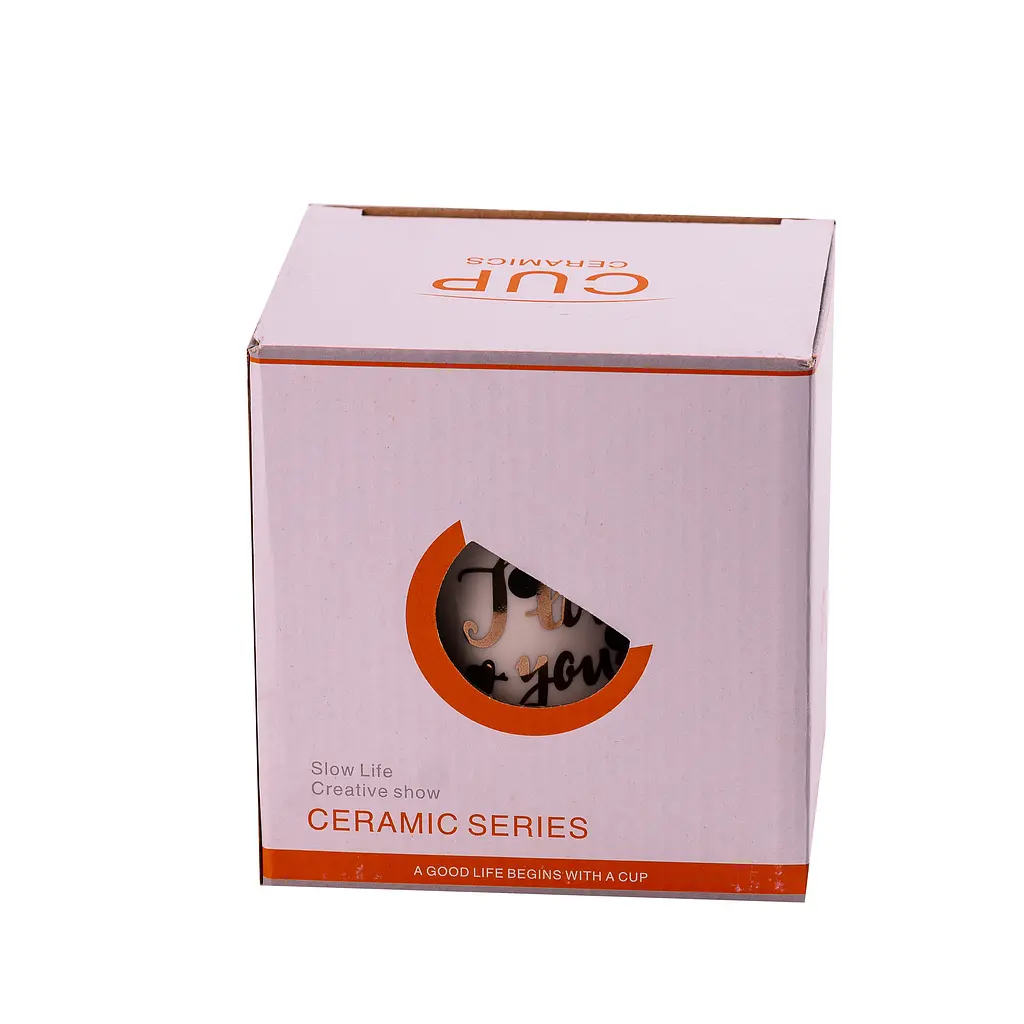 Чашка керамическая Happy Life Love с крышкой и ложкой белая 400 мл HPCY8263W - фото 3