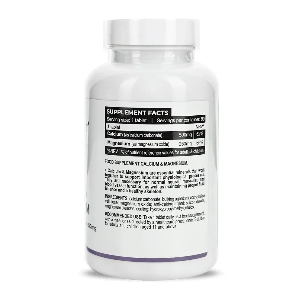 Кальций и магний Progress Nutrition Calcium & Magnesium, 90 таблеток для поддержки сосудов и сердца, - фото 2