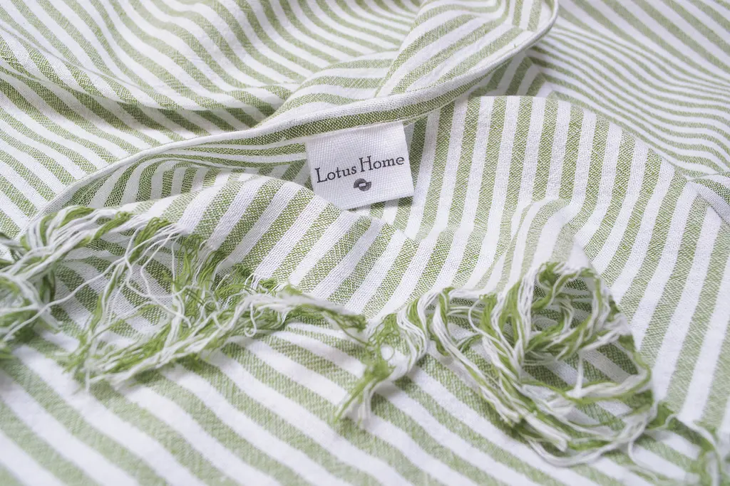 Рушник Lotus Home Pestemal - Argosa stripe 85x175 green зелений - фото 3