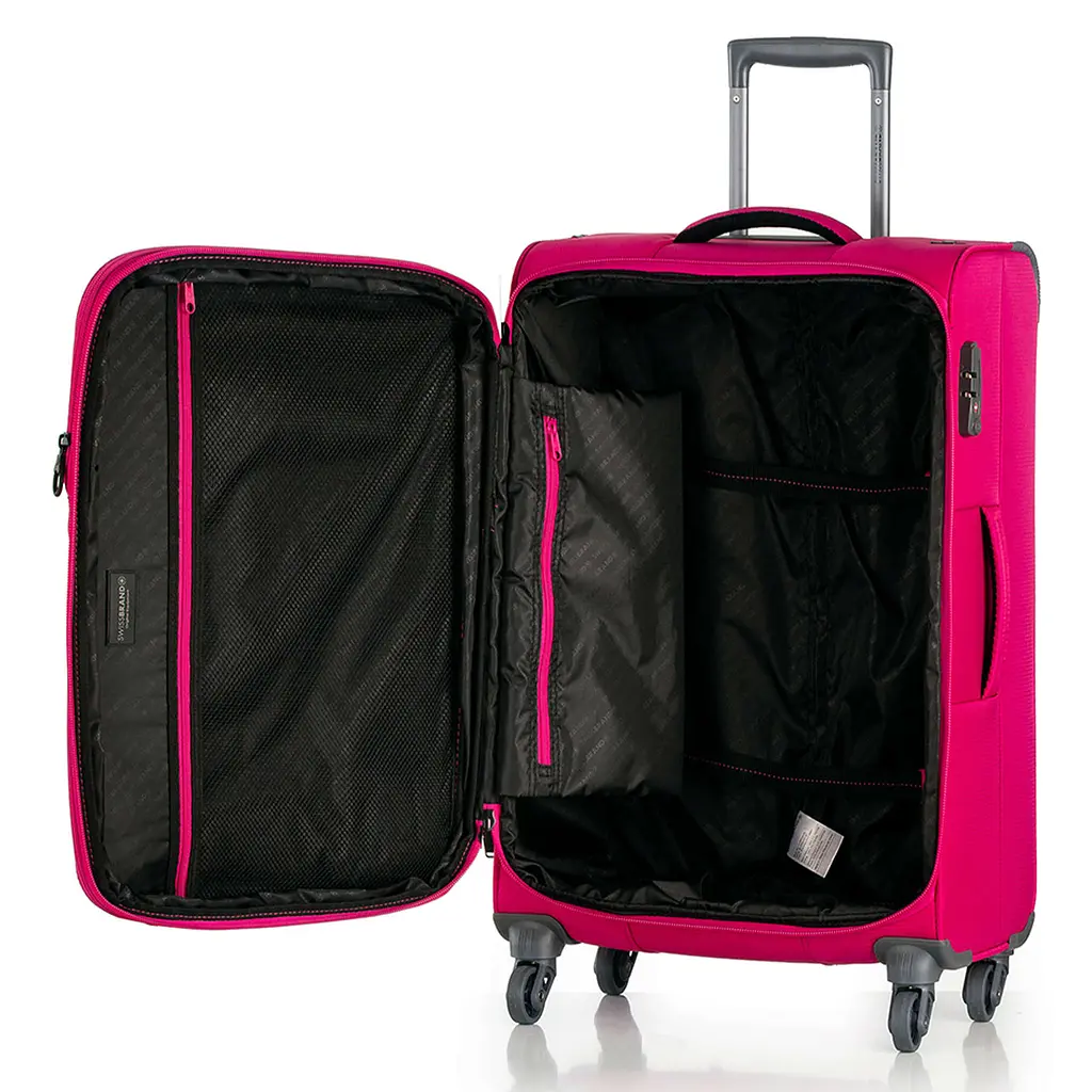 Валіза Swissbrand Silkeborg (M) Fuchsia/Light Grey (SWB_LLSIL941M) - фото 3