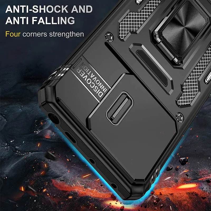 Ударостійкий чохол Camshield Army Ring для Xiaomi Redmi Note 13 Pro 4G / 14s / Poco M6 Pro 4G Чорний / Black - фото 6