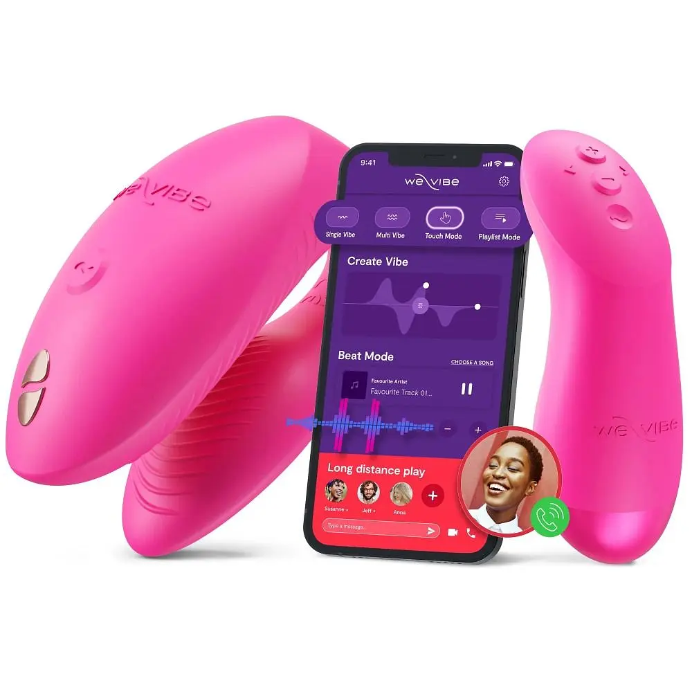 Вібратор We-Vibe Chorus Pro Electric Pink для пар зі смарт-управлінням - фото 2