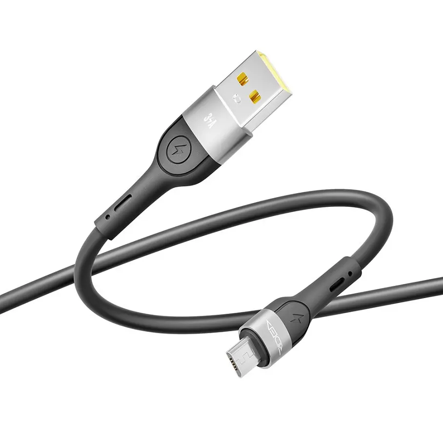 Кабель USB - MicroUSB Ridea RC-XS51 X-Silicone 3A 2-метровий - фото 4