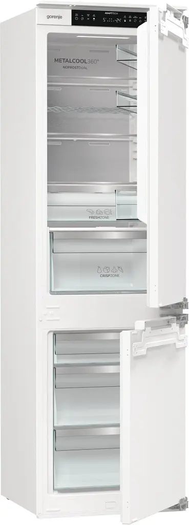 Холодильник Gorenje вбудований з нижн. мороз., 177x69x55см, 2 двері, 244 (68) л, А +, NF +, Зона св-ті, Диспл, Wi-Fi, Білі - фото 5