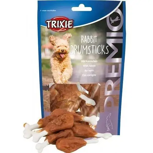 Ласощі для собак Trixie Premio Rabbit Drumsticks Кісточки з кроликом 100 г 8 шт. - фото 3