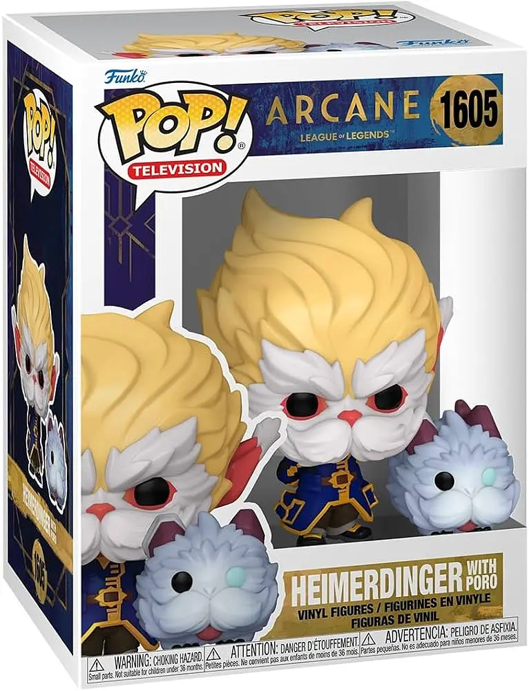 Коллекционная фигурка   Funko Pop Аркейн Хеймердингер и Поро Arcane Heimerdinger with Poro 10 см FP A HP 1605 - фото 3