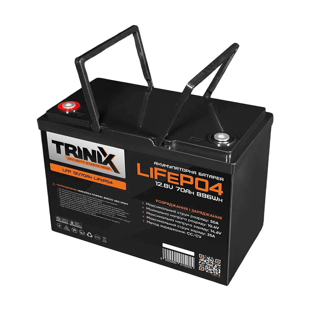 Акумуляторна батарея літій-залізо-фосфатна 12.8В 70А*год Trinix 12V70Ah LiFePO4 (44-00007) - фото 3
