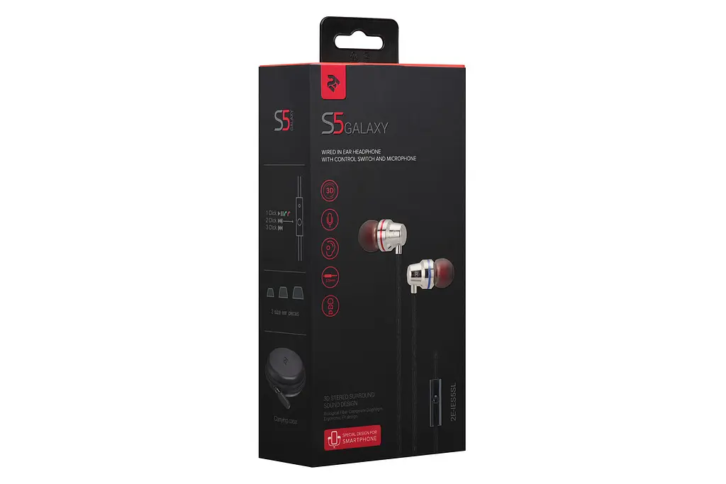 Навушники 2E S5 Galaxy Mic Silver (2E-IES5SL) - фото 6