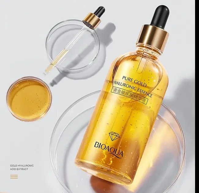 Увлажняющая сыворотка для лица с гиалуроновой кислотой и золотом Pure Gold Bioaqua 100 мл - фото 2