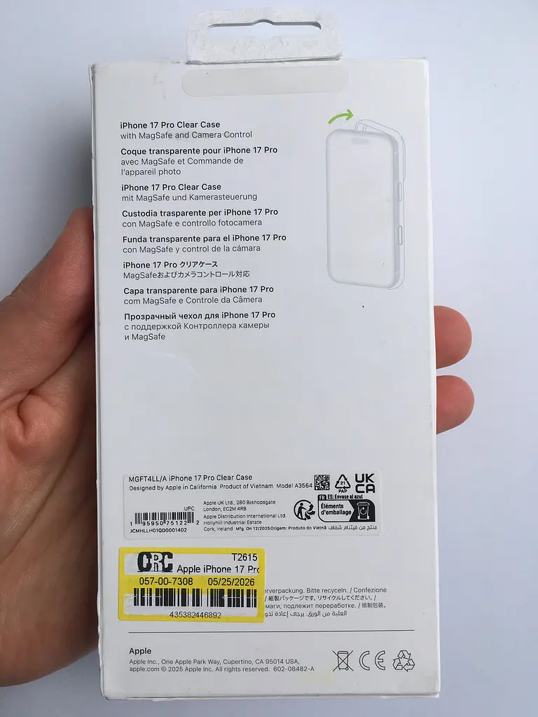 Оригинальный прозрачный чехол для Apple Iphone 17 Pro Clear Case with MagSafe MGFT4ZM/A противоударный - фото 10