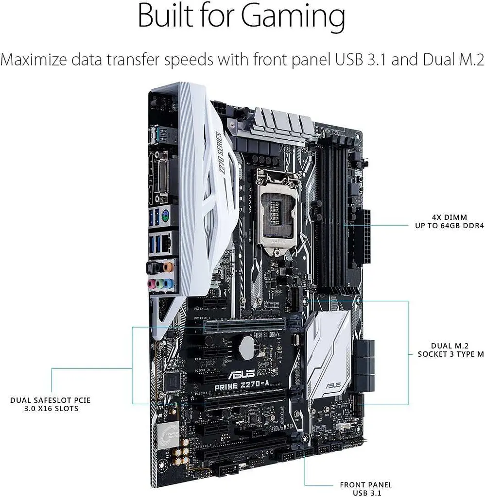 Материнська плата ASUS Prime Z270-A (Prime Z270-A) (Socket 1151, Intel Z270, ATX) Б/в - фото 3