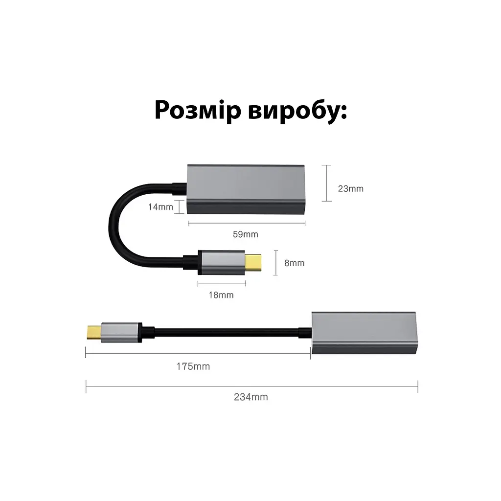 Адаптер Dynamode USB3.0 Type-C to 1000/100 Mbit/s RJ-45 (RTL8153) 0.13 m (DM-AD-GLAN-C) - фото 6