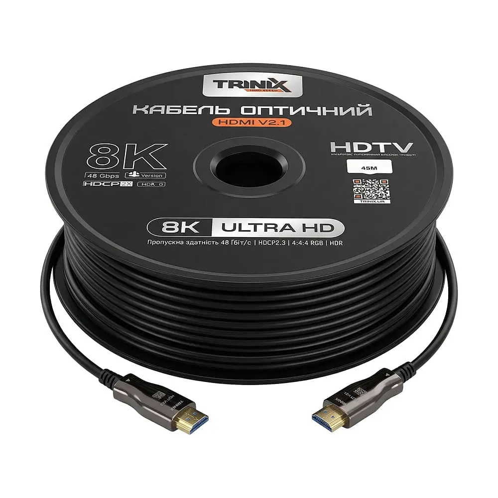 Кабель HDMI V2.1 оптичний 45м Trinix (AOC-HDMI8k-45m) (74-00147) - фото 4
