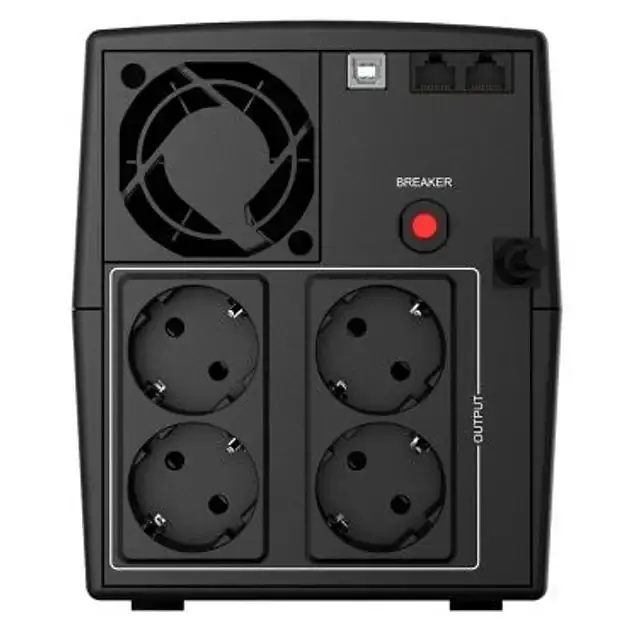 Источник бесперебойного питания NJOY Keen 1000 (UPLI-LI100KU-CG01B) Lin.int. AVR 4 x евро - фото 4