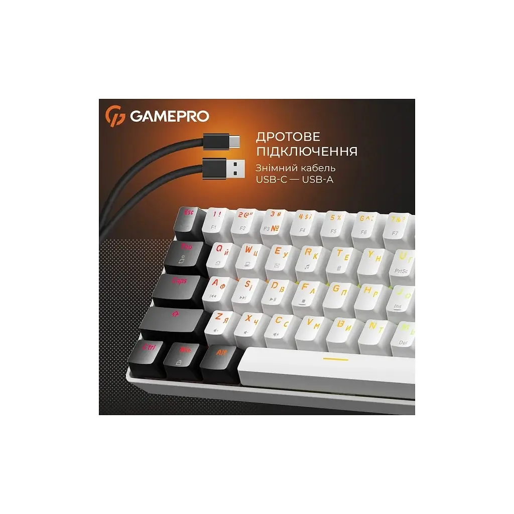 Клавіатура GamePro Genesis Infinity MK130BW Outemu Swithes USB White (MK130BW) - фото 5