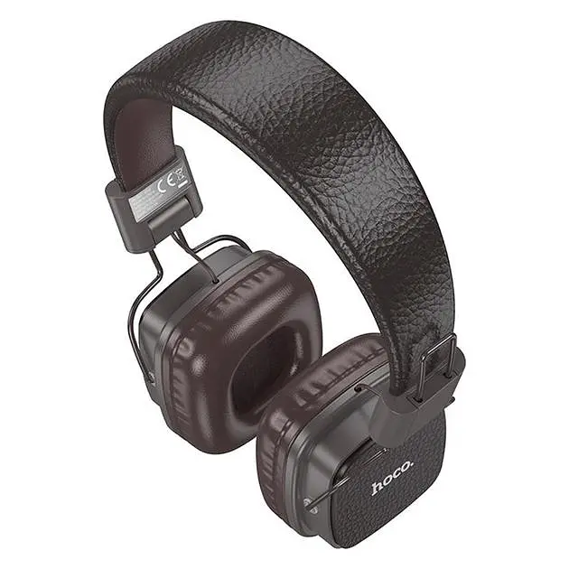 Наушники Hoco W56 Earl BT headphones, BT5.4, AUX, TF, Type-C, 250mAh, 28h, brown - фото 3