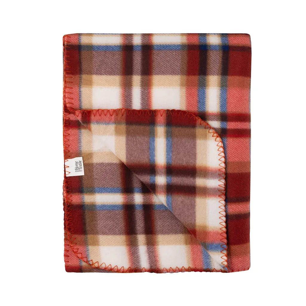 Плед Ardesto Fleece 100% поліестер, клітинка, біло-коричневий 130х160 см (ART0720PB) - фото 4