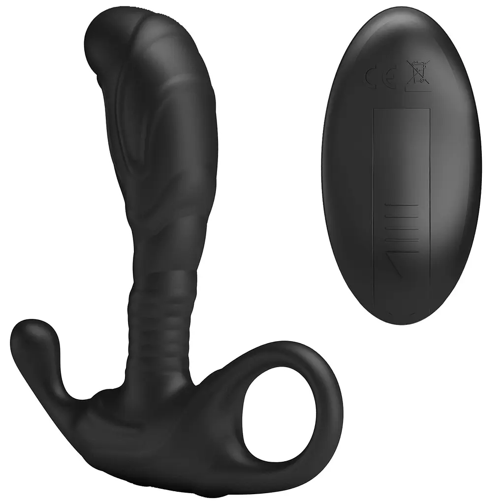 Стимулятор простати Play Remote Control, 11.5 см (чорний) - фото 3