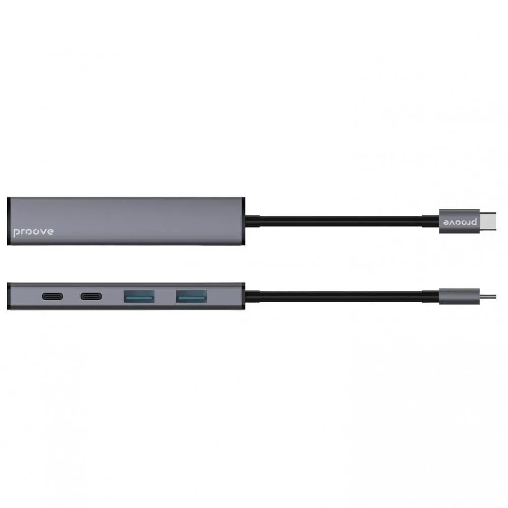 USB-Хаб Proove Type-C-Хаб Arc Link 5 in 1 (2*USB + 3*Type-C) silver (HBAL00222024) - фото 5