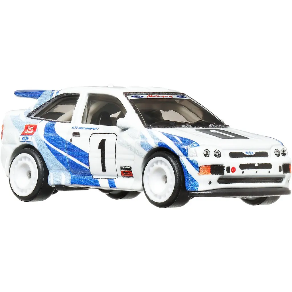 Колекційна модель машинки Hot Wheels Преміальні автівки '93 Ford Escort RS Cosworth біла (GJT68/HKF17) - фото 4