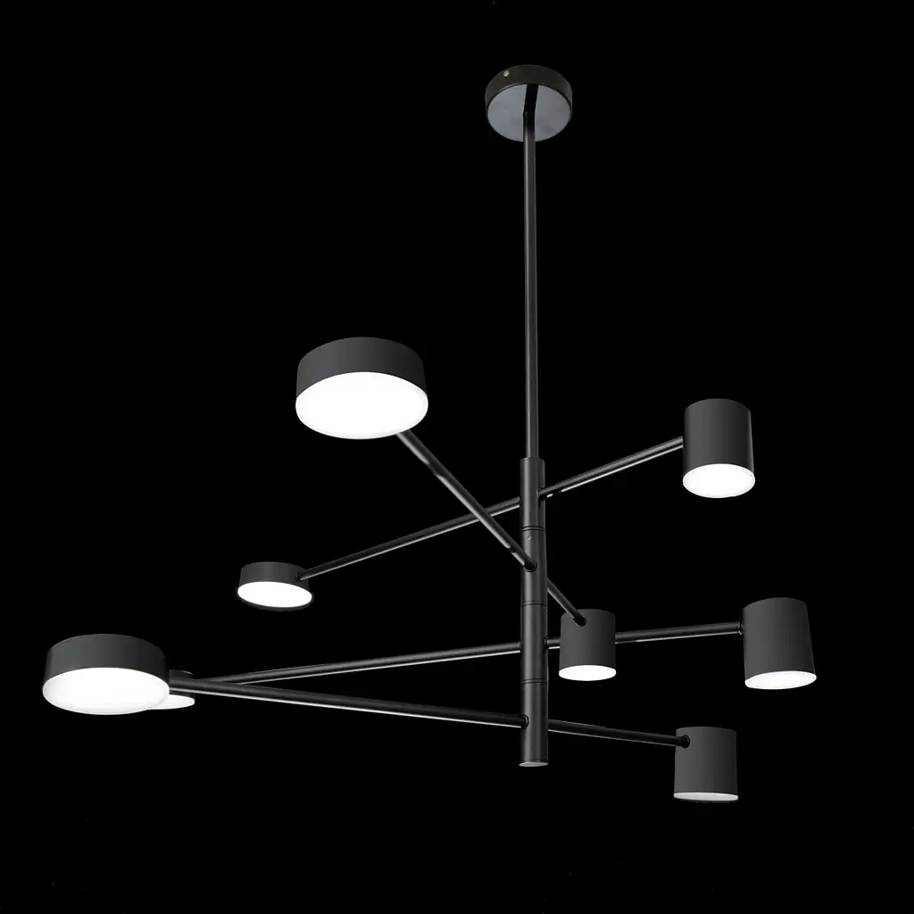 Світильник стельовий Brille підвісний BR-01 631S/8 LED 56W WW+NW+CW BK - фото 2