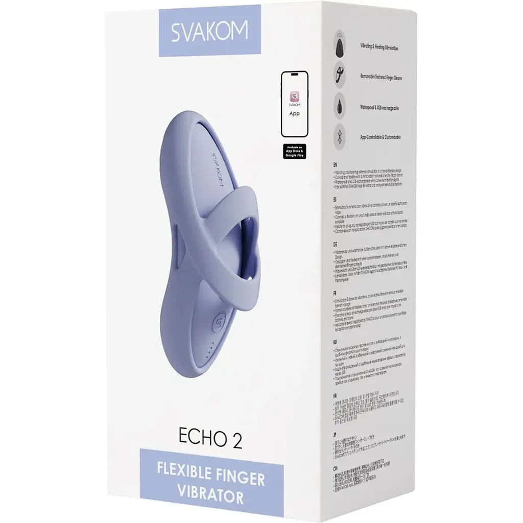 Кліторальний вібратор Svakom Echo 2 Sky Blue - фото 7