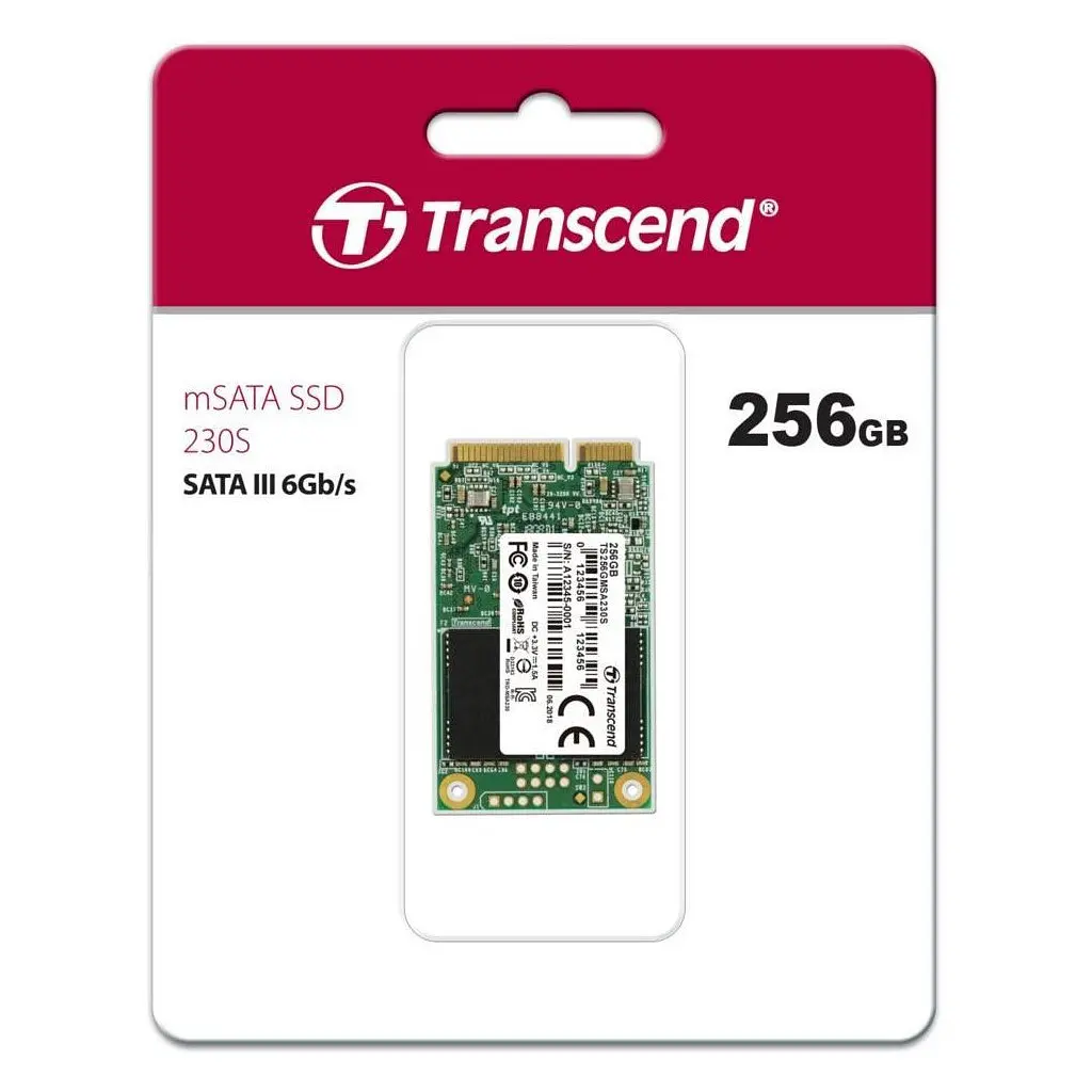Накопитель SSD mSATA 256GB Transcend (TS256GMSA230S) - фото 2