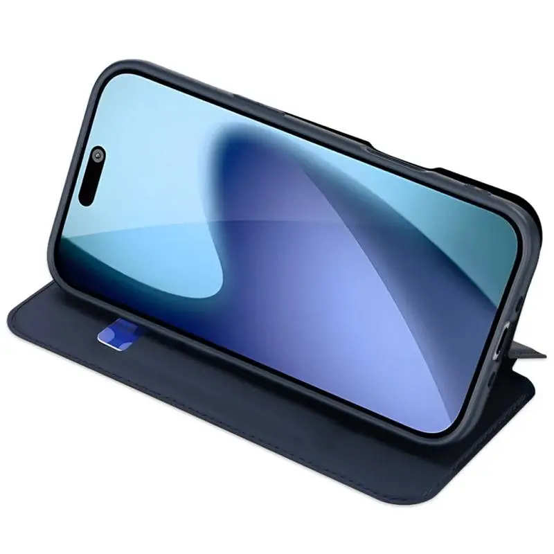 Чохол-книжка Dux Ducis з кишенею для візиток для Apple iPhone 17 Air 6.5" Синій - фото 4