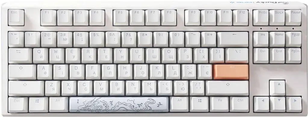 Клавиатура Ducky One 3 TKL Cherry MX Blue RGB White UA (DKON2187ST-CUAPXPWWWSC1) - фото 2