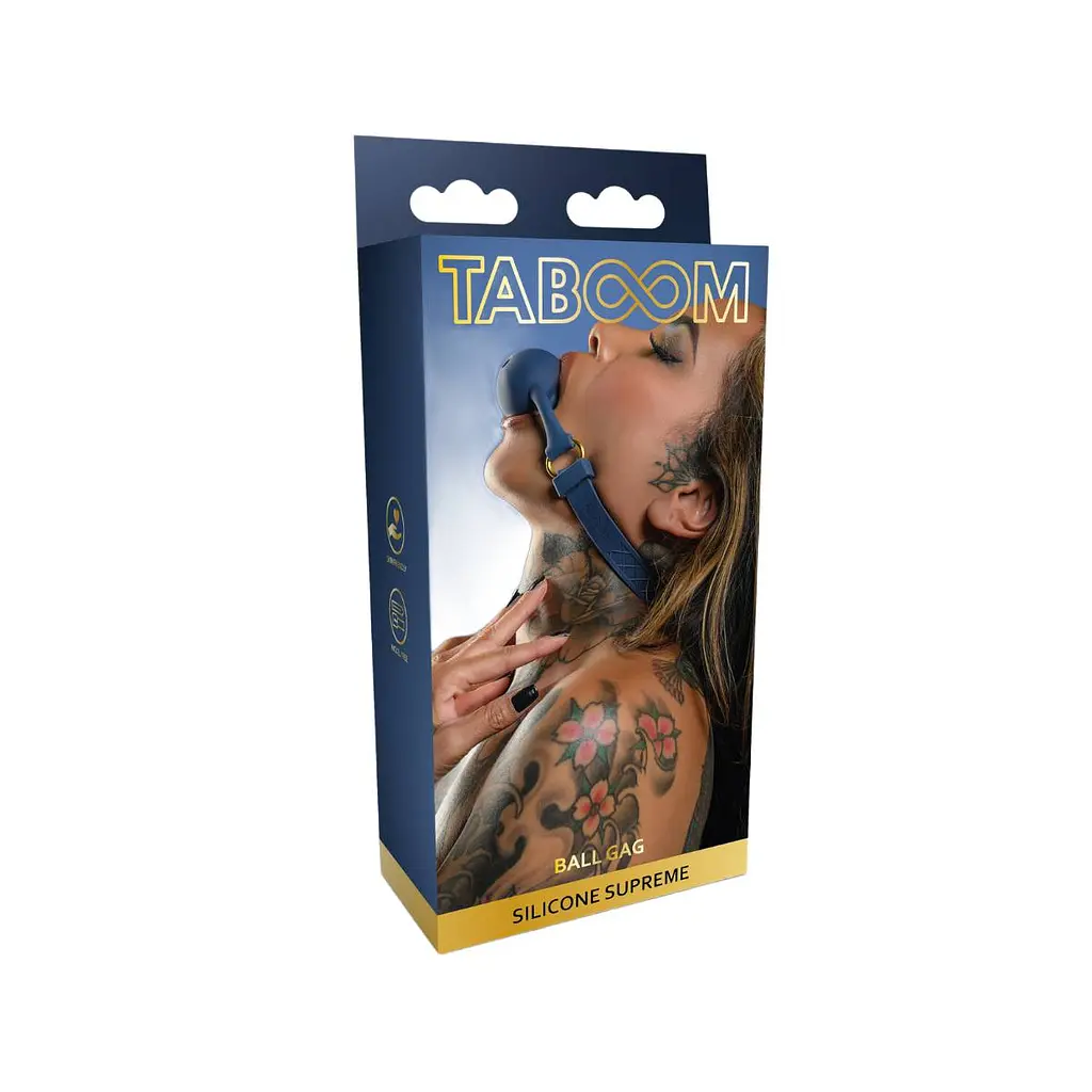 Кляп Taboom Silicone Supreme Ball Gag 4.3 см синий - фото 5