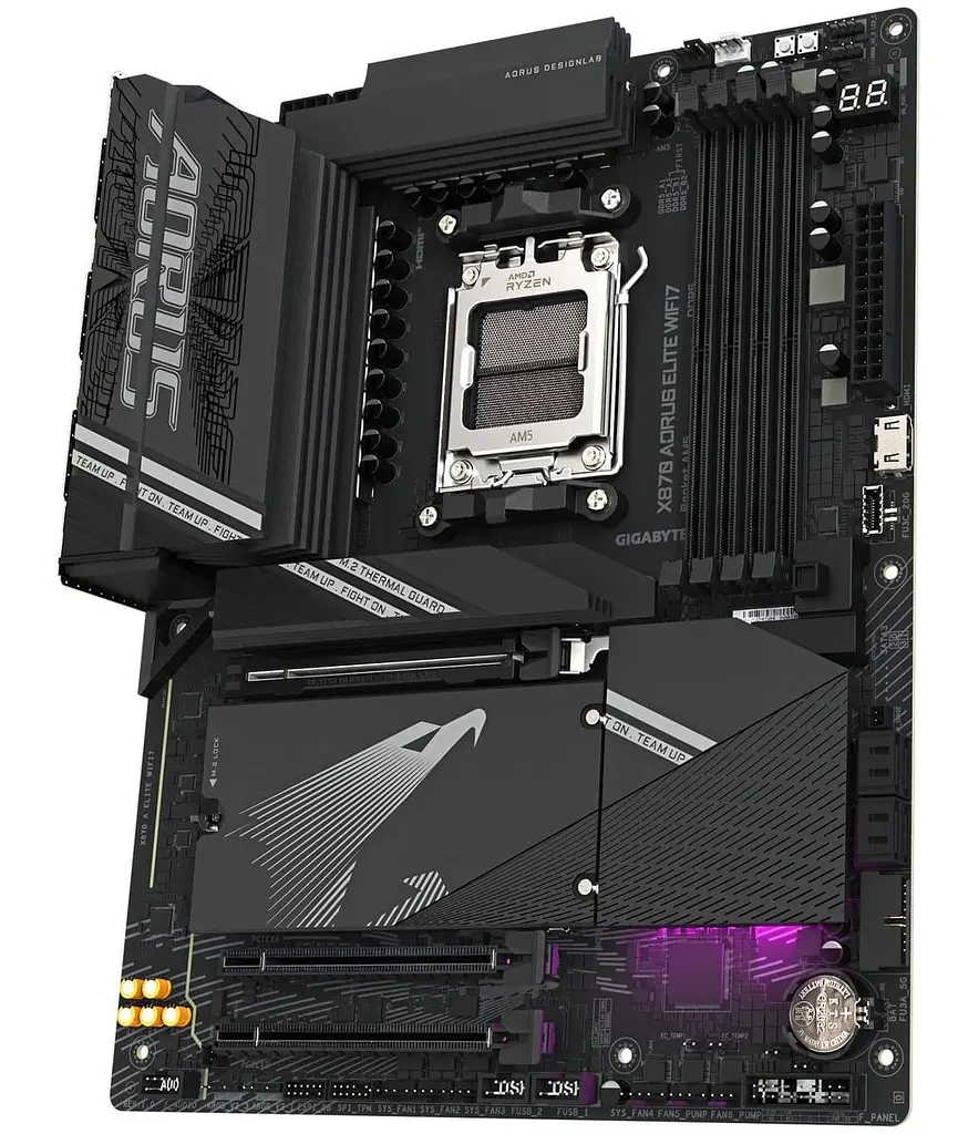 Материнська плата GIGABYTE X870 AORUS ELITE WIFI7 (X870 AORUS ELITE WIFI7) (Socket AM5, AMD X870, ATX) - фото 2