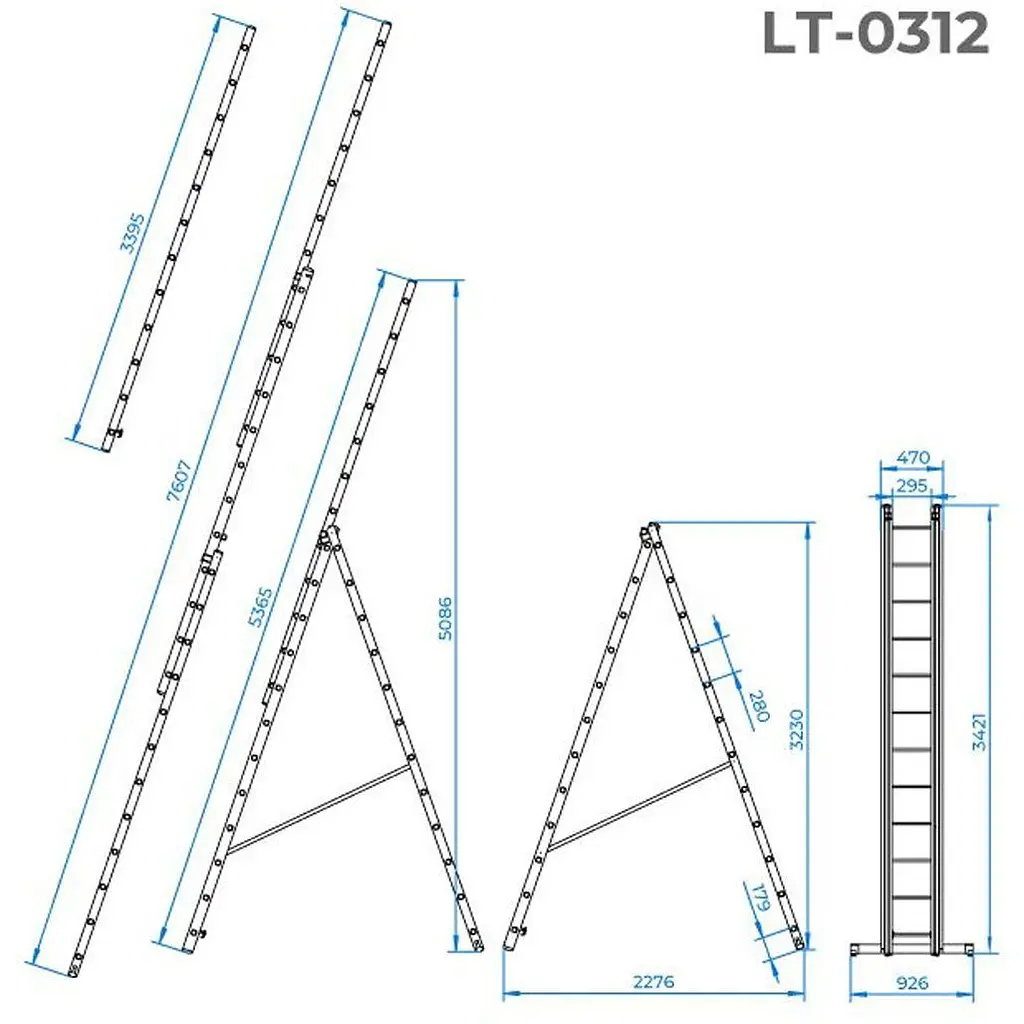 Драбина Intertool LT-0312 [140432] - фото 4