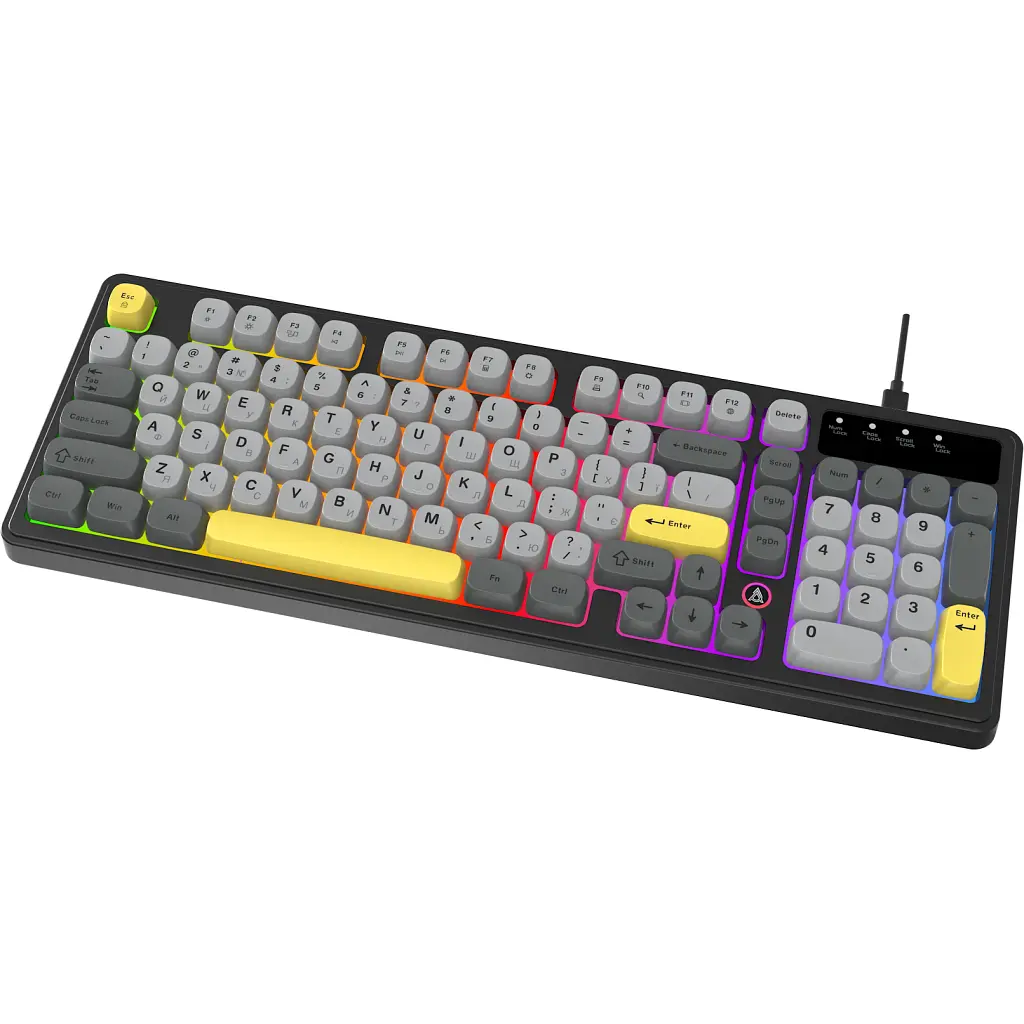 Клавіатура Ajazz AF98 USB UA Black/Grey/Yellow (AF98-BGY) - фото 3