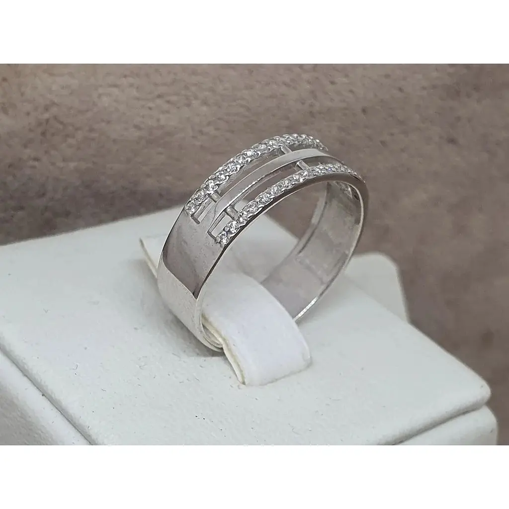 Срібне кільце Vegas з фіанітами. 10048р 18 - фото 3