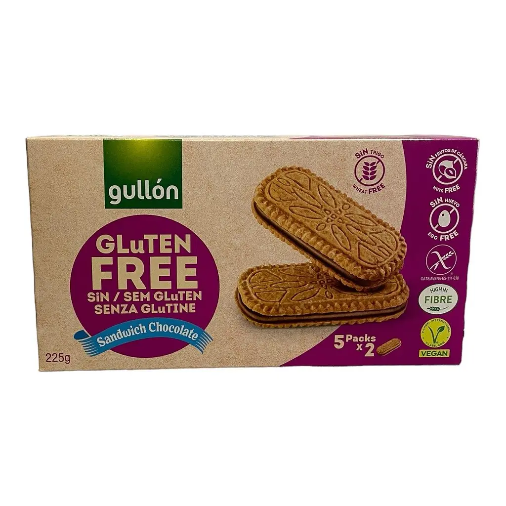 Печиво Gullon Gluten free Sandwich Chocolate без глютена 225 г