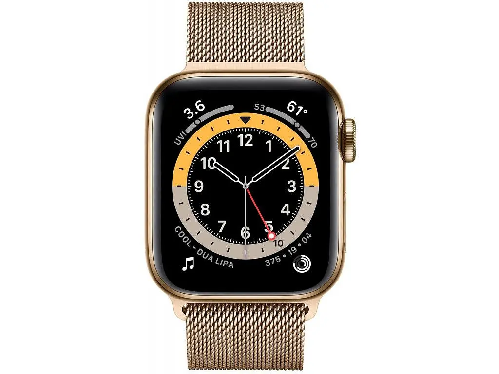 Смарт-часы Apple Watch Series 6 GPS + Cellular 44mm Gold Stainless Steel Case with Gold Milanese Loop [M07P3] [51002] - фото 2