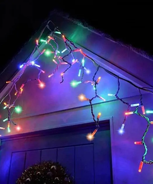 Гірлянда LED 120 3.3Line Short Curtain Bulbashky Бахрома M-2 Мультицветна 5M Вул.+сої Чорний (47674-7235_676) - фото 3