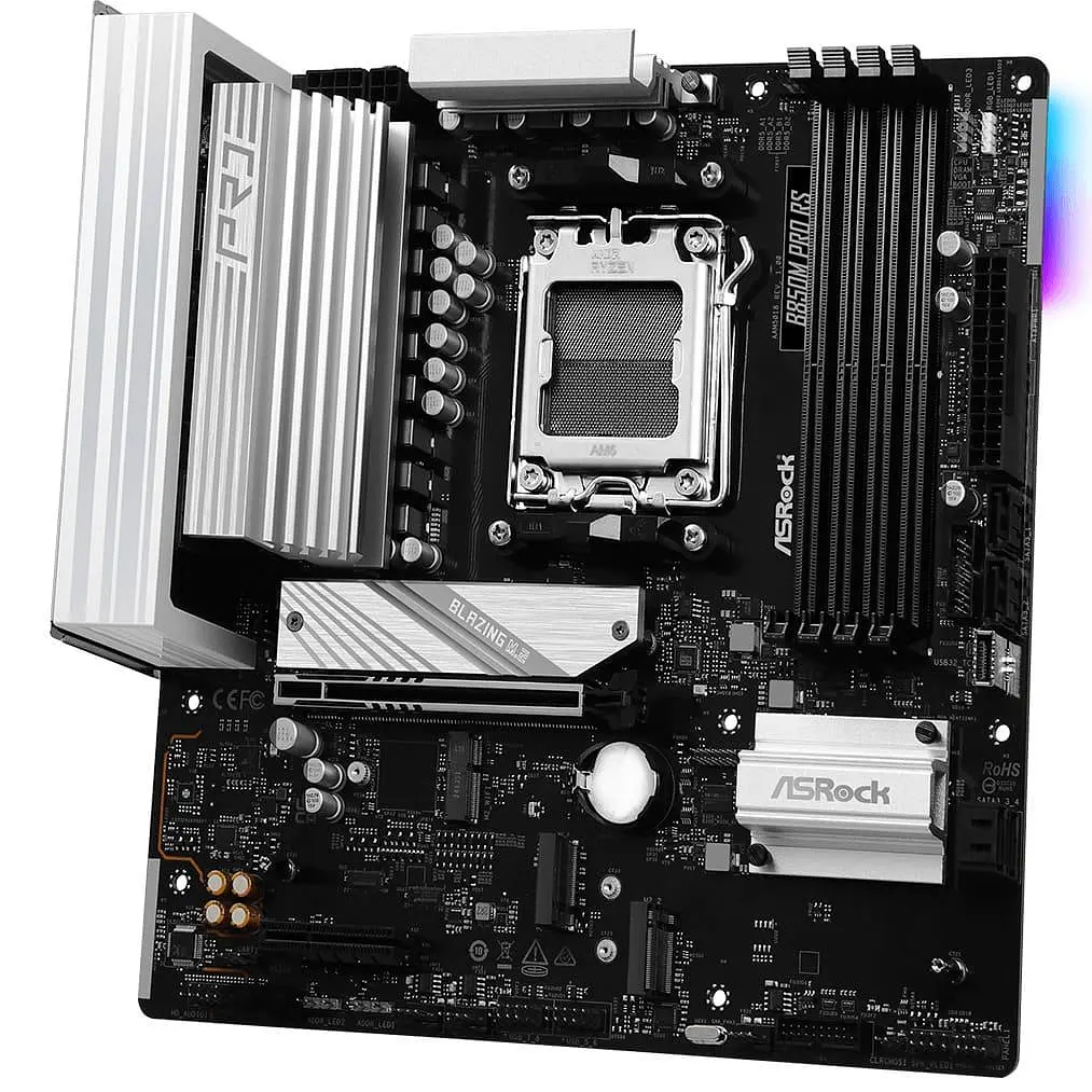 Материнська плата AsRock B850M PRO RS (B850M PRO RS) (Socket AM5, AMD B850, Micro-ATX) - фото 3