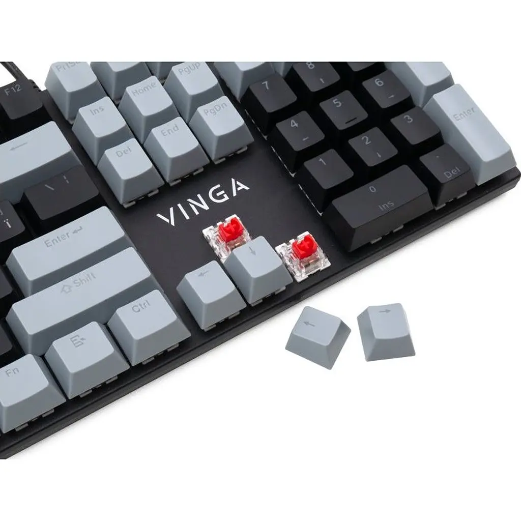 Клавіатура Vinga KBGM-090 LED Red Switch Grey/Black (KBGM-090R) [160688] - фото 6