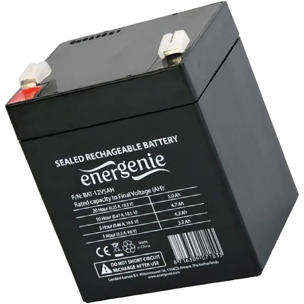 Акумулятор EnerGenie AGM 12V (12V/5Ah/60Wh) (BAT-12V5AH) [114602] - фото 2