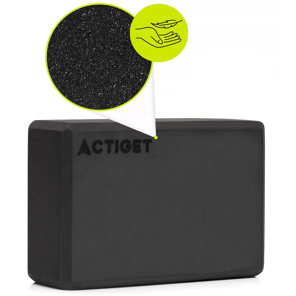 Блок для йоги Actiget EVA 23 x 15 x 7.5 см ACT0058 Black - фото 7