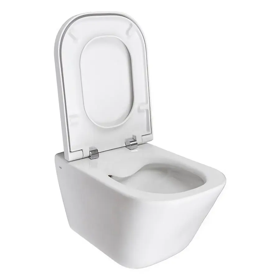 Комплект інсталяція Geberit Duofix 458.126.00.1 + унітаз Roca Gap Clean Rim A34H47C000 з кришкою Soft Close, Білий - фото 4