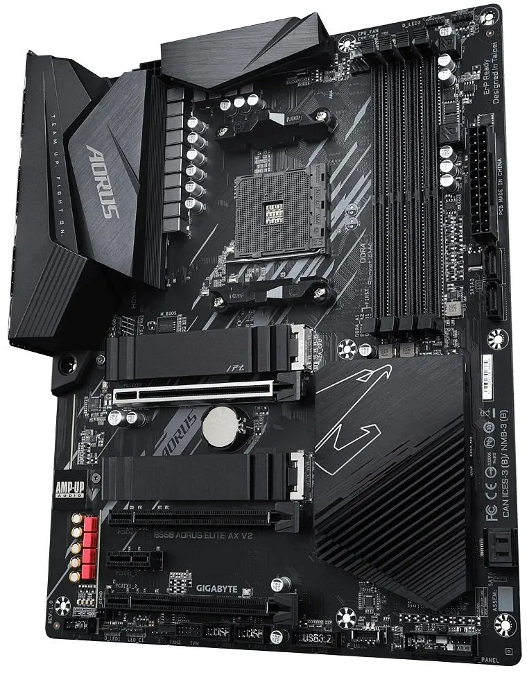 Материнская плата Gigabyte B550 AORUS ELITE AX V2 sAM4 B550 4xDDR4 M.2 HDMI DP ATX - фото 3