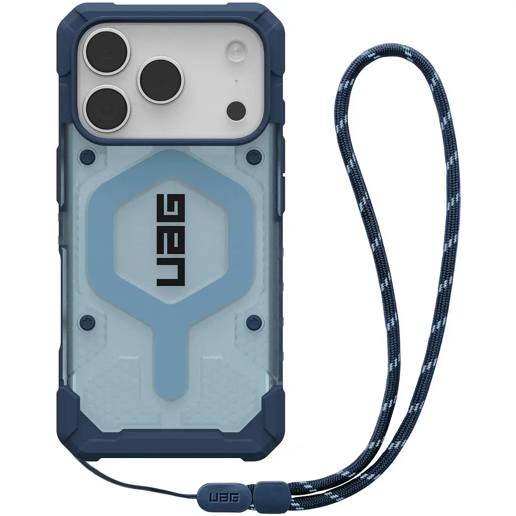 Чохол+ремінець UAG для iPhone 17 Pro, Pathfinder Clear MagSafe Bundle, Blues Lanyard teh0019509