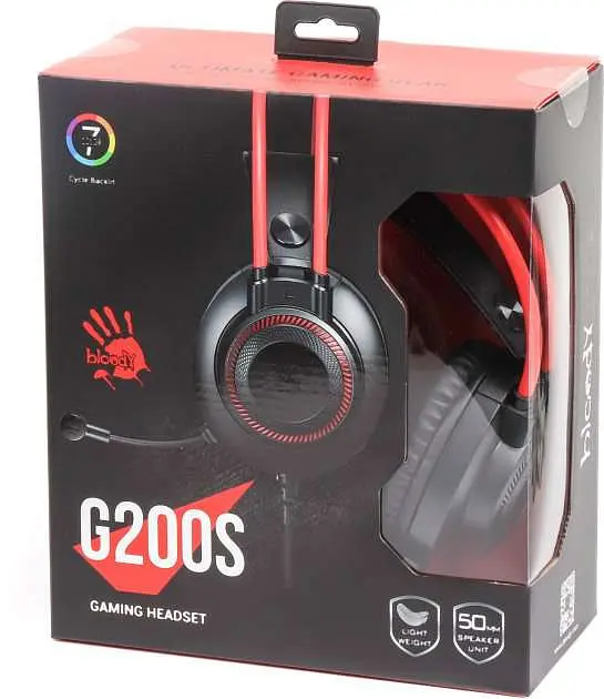 Ігрова гарнітура Bloody A4Tech G200S Black Red (G200S Black+Red) - фото 6