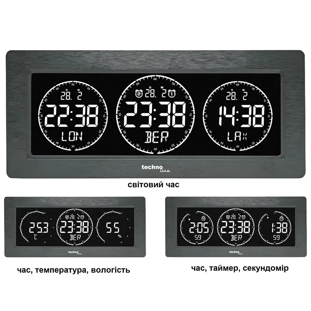 Годинник настільний Technoline WT458 Black (WT458) - фото 2