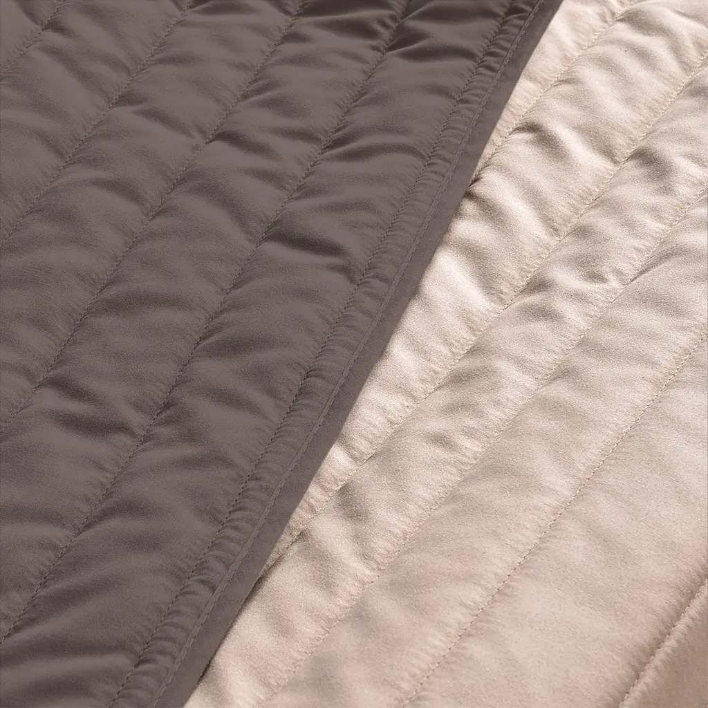 Двостороннє покривало Ideia Стиль Люкс, шоколадний та бежевий, 240х220 см (8-13499) - фото 2