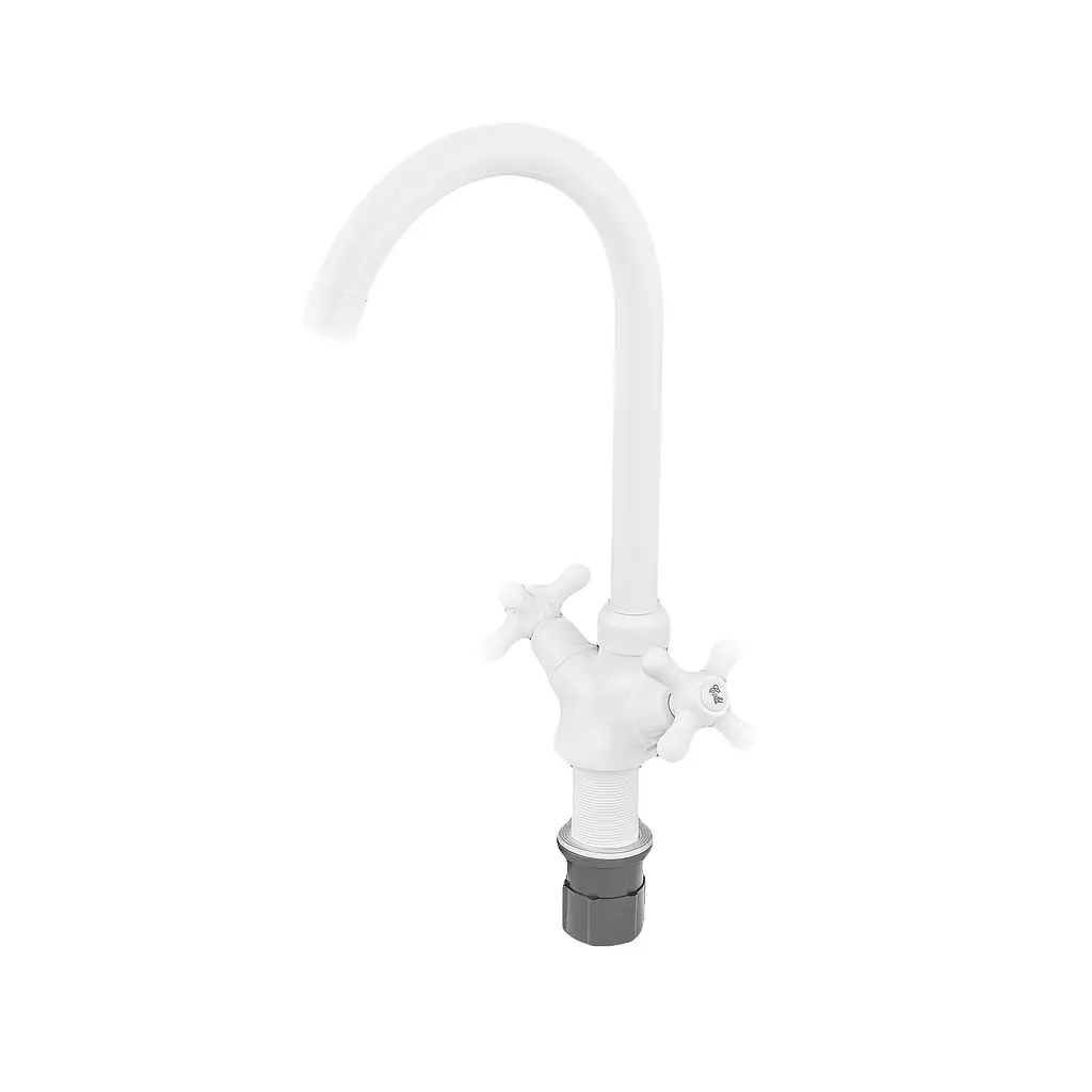 Змішувач для кухні Plamix Pablo-275 white PM0669, Білий - фото 3
