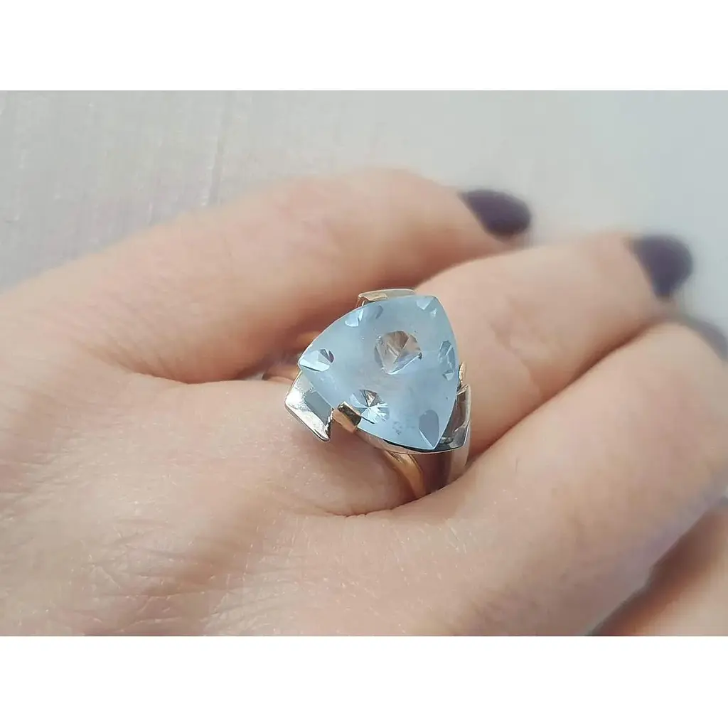 Золоте кільце Qvaliz з топазом. 7В600105736/25 18 - фото 3