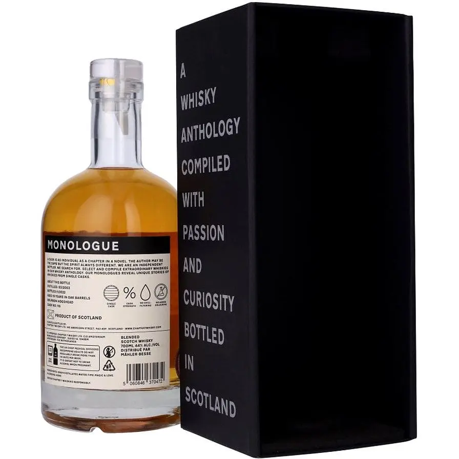 Віскі Chapter 7 Monologue Blended Scotch 19 yo 44% 0.7 л у коробці - фото 2